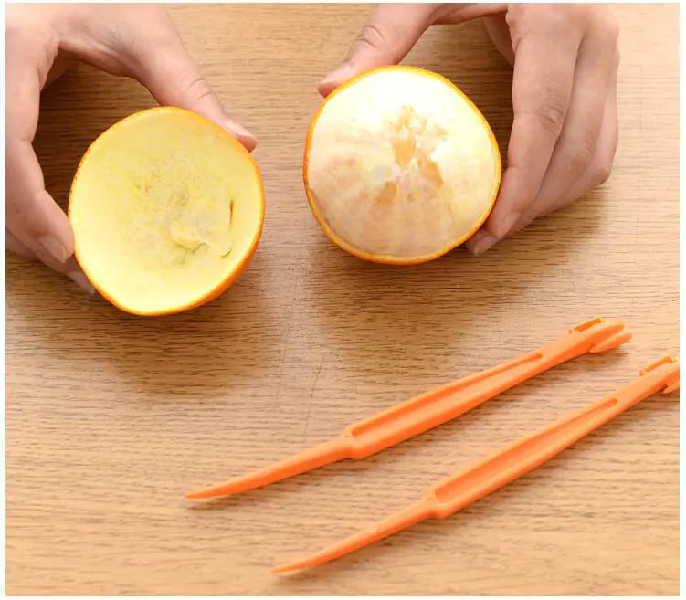 Long Plastic Orange Peeler - Multi-Functional Kitchen Tool