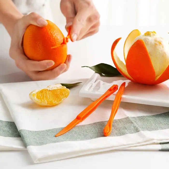Long Plastic Orange Peeler - Multi-Functional Kitchen Tool